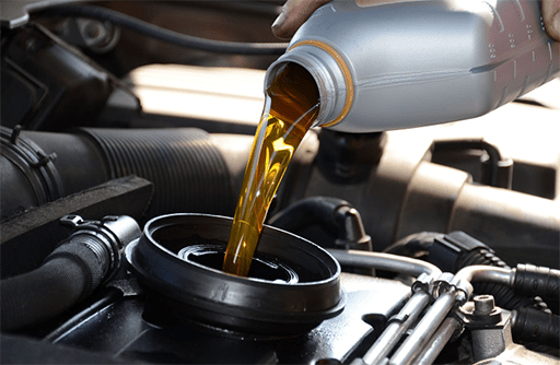 oil poured into the compressor